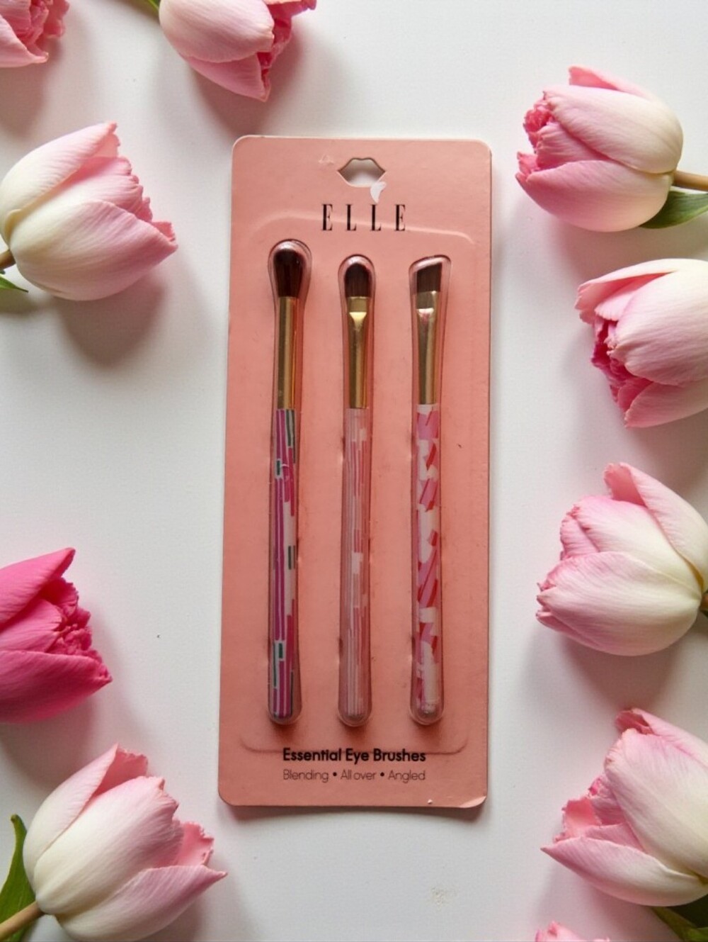 Elle Pink and Gold Eye Brush Trio